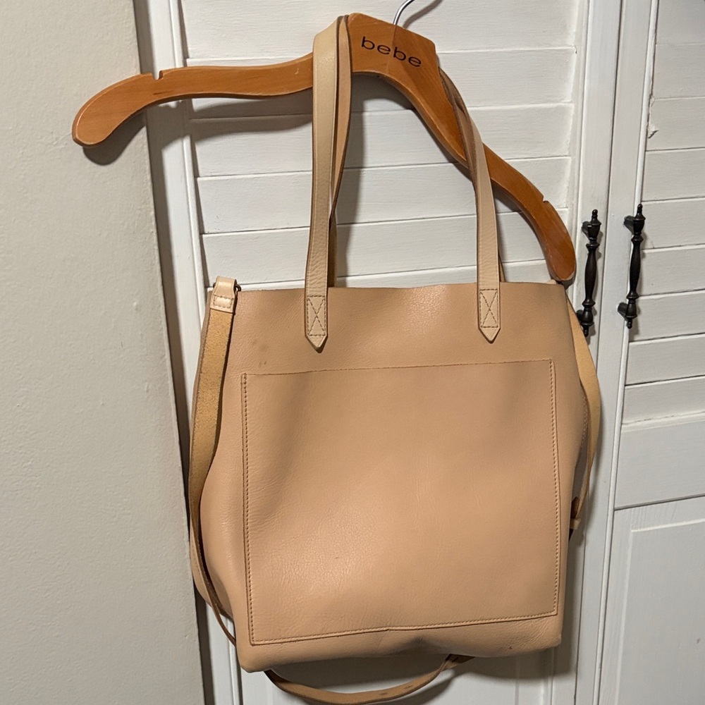 Madewell Light Tan Leather Tote Bag